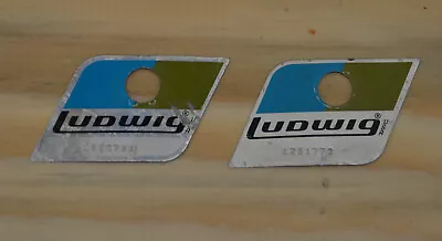 Set Of Two Ludwig Drum Blue Olive Badges / Snare Bass Or Tom • $9.50