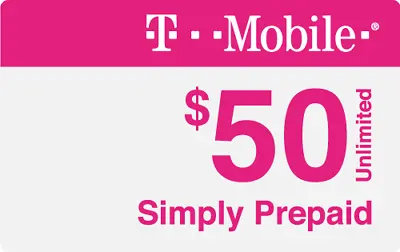 First Month $50 T-Mobile One Unlimited 5G/LTE Plan Preloaded Prepaid SIM Card • $29