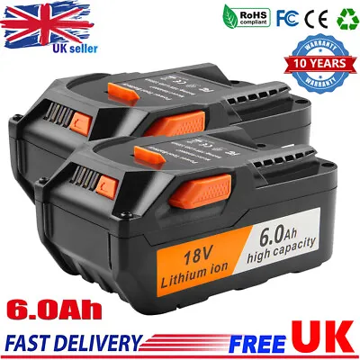 £64.99 • Buy 2 Pack 6.0AH 18V Li-ion Battery For AEG L1830R L1815R B1820R B1814G BS18G BSB18C