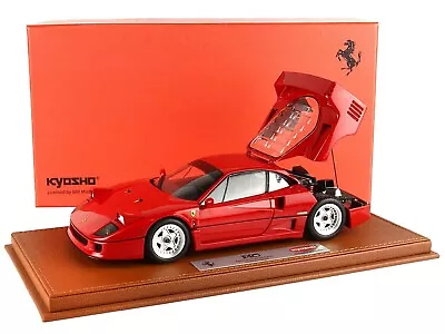 Ferrari F40 Valeo Rosso Corsa Red & Display 1/18 Diecast By Bbr-kyosho Bbrks002 • $449.99