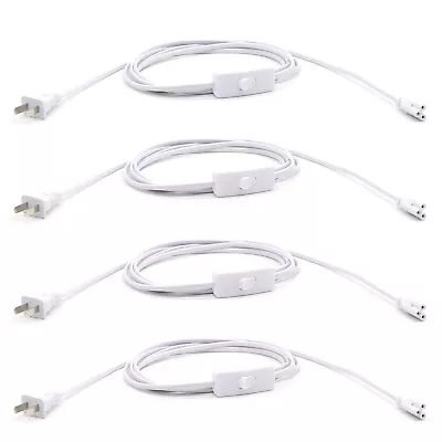 T5T8 10ft Power Cable Extension Cord With Switch For Integrated Led Tube 4-Pack • $16.99