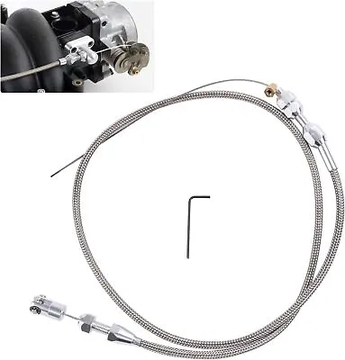 24 In Braided Engine Throttle Gas Cable Kit For Chevrolet Chevy LS1 4.8/5.3/6.0L • $12.98