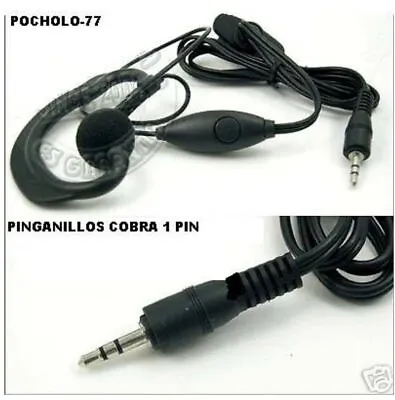 2 Headset Microphones For Walkies Cobra Earrings With Ptt • £12.37