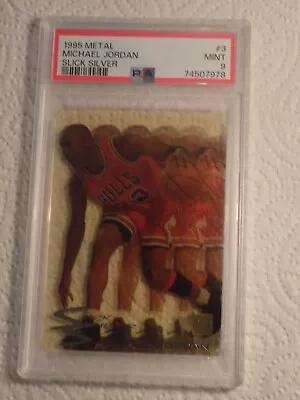 MICHAEL JORDAN 1995 Metal Slick Silver #3 PSA 9 Mint • $425