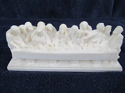 Vintage A. Giannetti Rome Italy Alabaster? Sculpture “The Last Supper” 8 1/4  L • £25.73