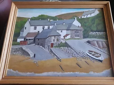 Cadgwith Cove Cornwall Hand Painted W.j Parkhouse • £5