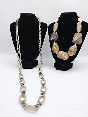 Lot Of 2 Statement Necklaces Costume Jewelry By Cookie Lee • $14.99