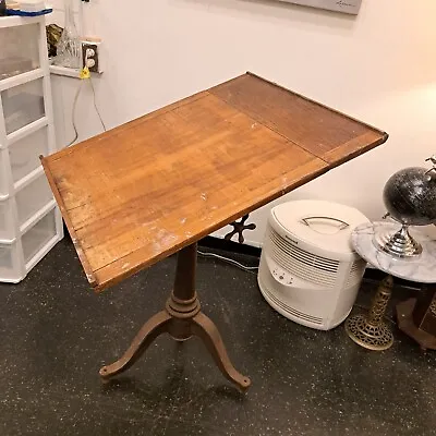 Antique Hamilton Cast Iron Drafting Table Industrial Base Pedestal Artist Studio • $975