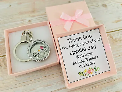 Personalised Thank You Bridesmaid Mother Of The Bride Wedding Gift Keyring 2022 • £6.99