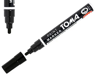 Black Permanent Oil Based Paint Pen Car Bike Tyre Tire Metal Marker Waterproof • £3.42