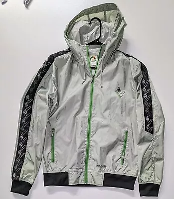 Volcom Jacket Men's Large Green Zip Up V-Line Ski Snow Outdoor Sport Y2K Vintage • $27.69