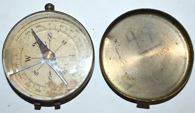 $22.95 • Buy Antique Vintage Brass German Germany Pocket Compass