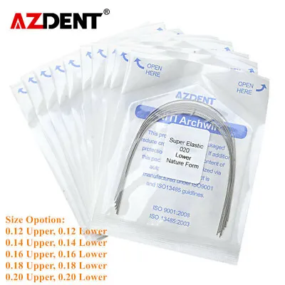 AZDENT Dental Orthodontic Niti Arch Wire Super Elastic Natural Nature Form Round • $147.59