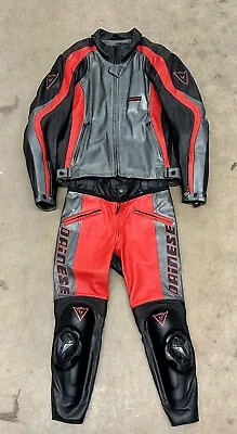 Dainese Leather Jacket & Trousers 2-Piece Suit Men’s Size 54 (Large) Motorcycle • $378.96