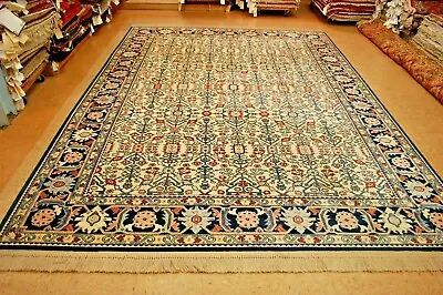 VERY RARE VINTAGE AUTHENTIC KARASTAN IVORY SERAPI PATTERN #745 RUG 8'8  X 12'  • $2100