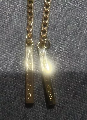 Michael Kors 28  Double Matchstick Necklace Gold Tone Adjustable Chain Tie • $40