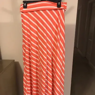 Mossimo Supply Co Peach And White Women’s Long Skirt Size M • $10.99