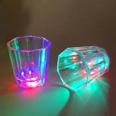 Light Up Cup Champagne Cups LED Plastic Cocktail Cup Drinks Cups Bar Glass Wine • £4.58