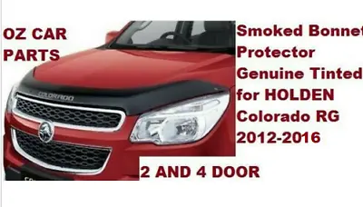 $115 • Buy HOLDEN Colorado RG 2012-2016 NEW BLACK Bonnet Protector Genuine Tinted NEW