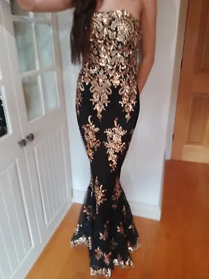 Quiz Sequin Fishtail Prom/Bridesmaids Dress Size 10  • £40