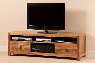 £329.16 • Buy Dakota Light Mango Media Unit 140cm Cabinet Shelf Solid Indian Furniture