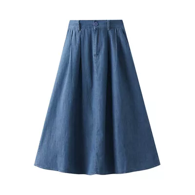 Long Skirt High-waisted Mid-length Dress Denim Skirt For Women Autumn/winter New • £22.09