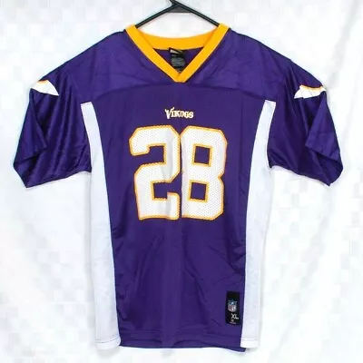 Minnesota Vikings Adrian Peterson Youths Football Jersey Size XL Players Purple • $25.99