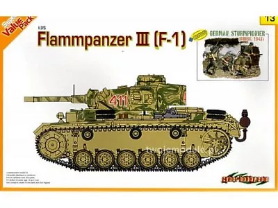 Cyber Hobby 1/35 Flammpanzer III (F1) + Bonus Sturmpionier (Kursk 1943) #9113 • $39.98