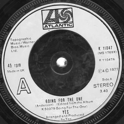 Yes - Going For The One (7  Single Sil) • £8.49