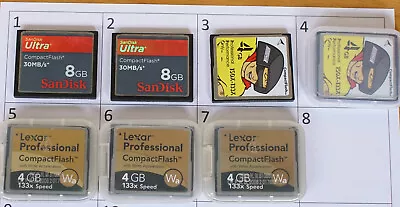 1x Brand Name CF Card Compact Flash Memory Card 4GB 8GB #29 • $26.90