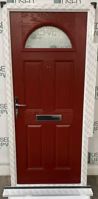 External Composite Front Door Red Woodgrain Grp Upvc Exterior Brand New Doorstop • £499.95