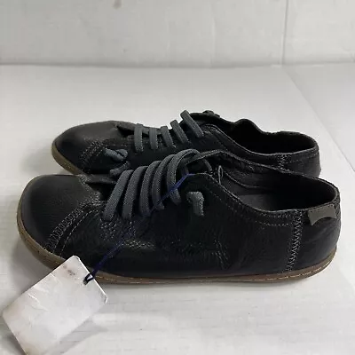 Women's Camper Peu Cami Leather Casual Black Low-Top Flat Sneakers Shoes Sz 37 • £57.41