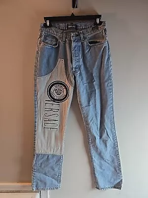 Versace Jeans Couture Straight Leg Size 32 Italy Made All Soft Cotton Big Logo • $49.95