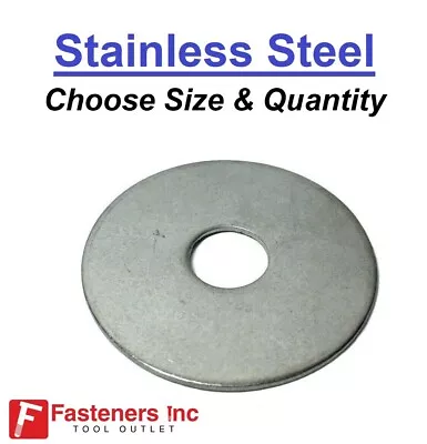OD Stainless Steel Fender Washers Type 304 (Choose Size & Quantity) • $132.99
