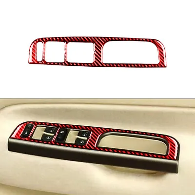 Window Control Panel Trim B Carbon Fiber For VW Golf4 GTI Jetta MK4 1999-04 RED • $16.02