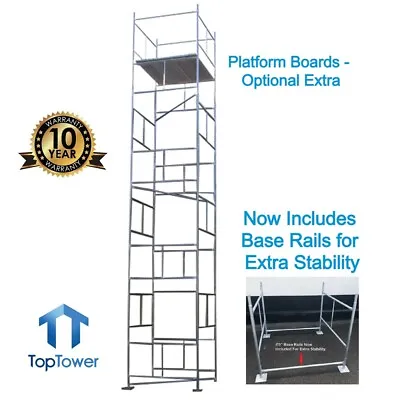 Scaffold Tower 8.0m 4x4 X 26ft 3in Working Ht DIY Galvanised Steel Towers • £493.05