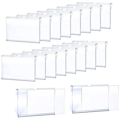 £11.74 • Buy 50Pcs Clear Plastic Label Holder Price Tag, Shelf Label Clip Removable Label 