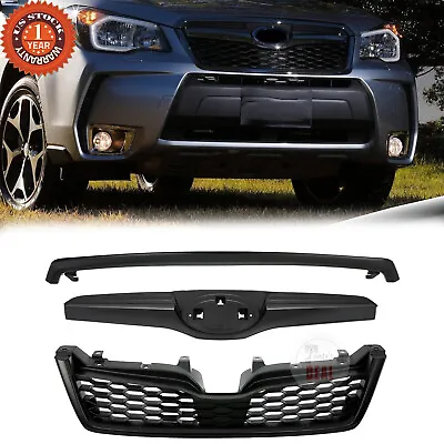 Front Bumper Upper Grille Black For 2014-2018 Subaru Forester Honeycomb Grill • $51.27
