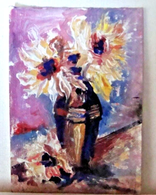 $12 • Buy Original ACEO Oil Painting Miniature Art Impressionistic Still Life Tarrantts