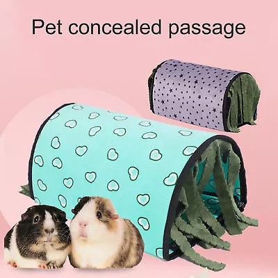 1 Set Rabbit Tunnel Bed Comfortable Foldable Design Small Pet Tunnel Hammock • $14.69