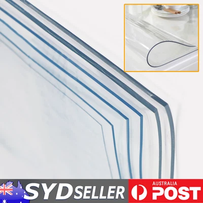 $573.15 • Buy PVC Tablecloth Protector Dining Table Desk Cover Mat Crystal Clear Vinyl Plastic