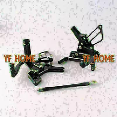 Black Motorcycle Rearsets Foot Pegs Fits Kawasaki Z750 2004 2005 2006 • £99.54