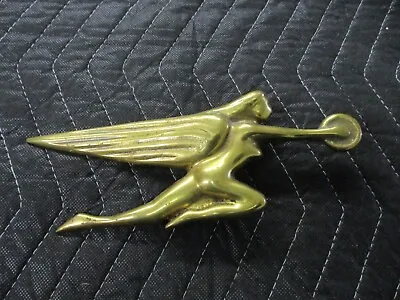 Vintage Brass Flying Lady Hood Ornament Speed Goddess ???  Hot Rod Sled Custom • $75