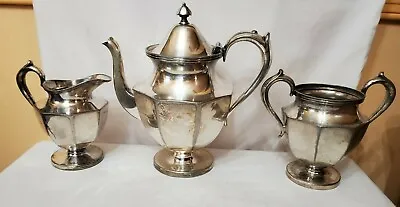 Hartford Sterling Co. Quadruple Plated Tea Set Tea Pot Creamer And Sugar • $55.55