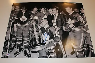 George Armstrong Signed Toronto Maple Leafs 16x20 Photo Psa/dna  Authentic Coa • $199.99
