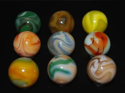 Nine Jabo Classic Marbles Large 15/16   Keepers A-14 • $19.95