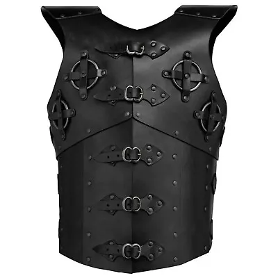 Medieval Leather Cuirass Armor Fantasy Costume Breastplate Viking LARP Armor SCA • $191.24