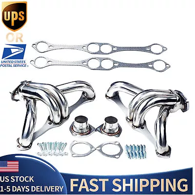 USA Stainless Shorty Hugger Headers Small Block For 283-400 Chevy Street Rod SL5 • $119.69