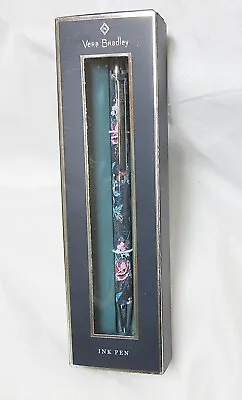 Vera Bradley Black Ink Ballpoint Pen With Gift Box - Rose Toile • $18.99