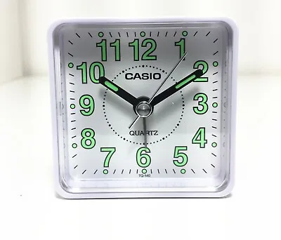 Casio TQ140-7D Travel Clock Quartz Alarm Clock Neobrite White Case W Battery NEW • $18.99